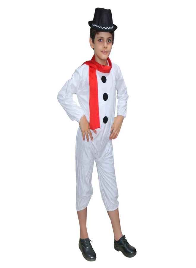 كاكو فانسي دريسيس زي تنكري لشخصية رجل الثلج من كاكو فانسي دريسز - أبيض وأحمر، مقاس 5-6 سنوات، للأولاد - بوليستر - Image 1